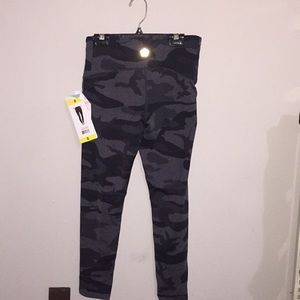 Gray and Black Camo Work Out Leggins Size S